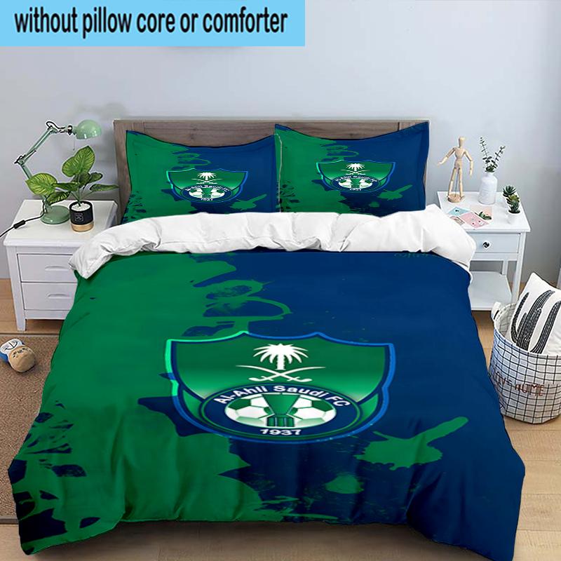 AS Saint-Étienne 3PCS Bedding Set 2D Printing (Includes 1 Duvet Cover + 2 Pillowcases Coreless), Bedroom decor,Fan gift