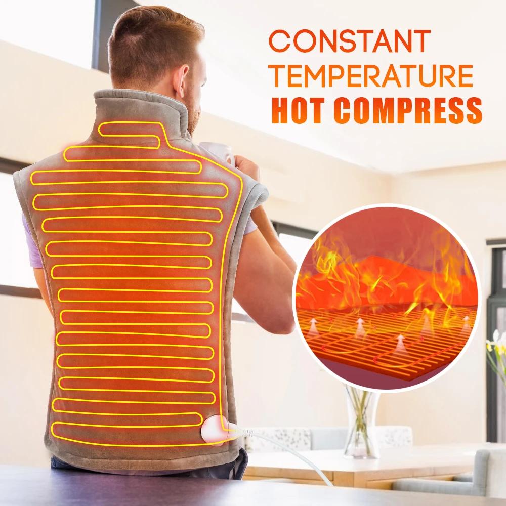 Electric Heated Shawl Hot Compress Constant Temperature Winter Neck Back Abdomen Leg Waist Keep Warm Blanket Home Office 60*90Cm