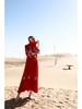 Yunnan Sanya Fairy Beach Red Dress - Women's Long Slimming Desert Travel Outfit