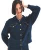 Narue Fluffy Denim Knit Pajama Blue Women's Top,