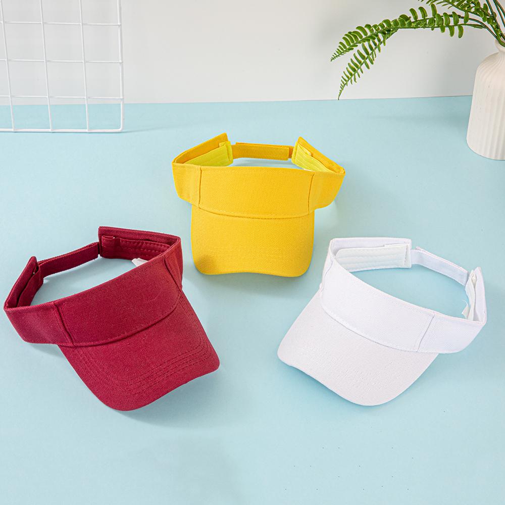 Cotton Sun Visor Hat For Women Men - Adjustable Empty Top Baseball Cap For Sports, Running, Golf, Beach - Multiple Bright Colors