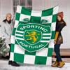 Sporting CP logo printed throw blanket—soft,warm;versatile blanket for all seasons—perfect as &air-conditioning throw,nap blanket