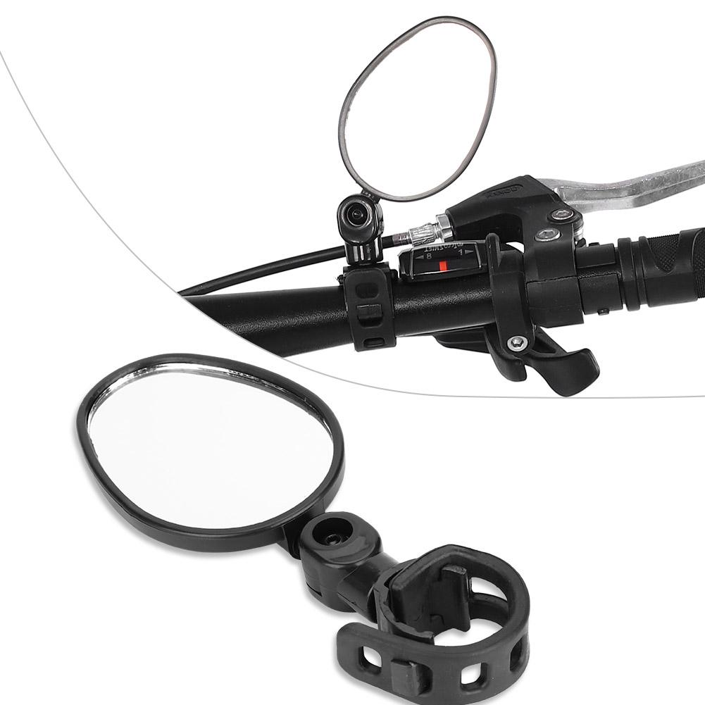 Durable 360 degrees Rotate Adjustable Handlebar Rearview Road Mountain Bicycle Safety Mirror Oval