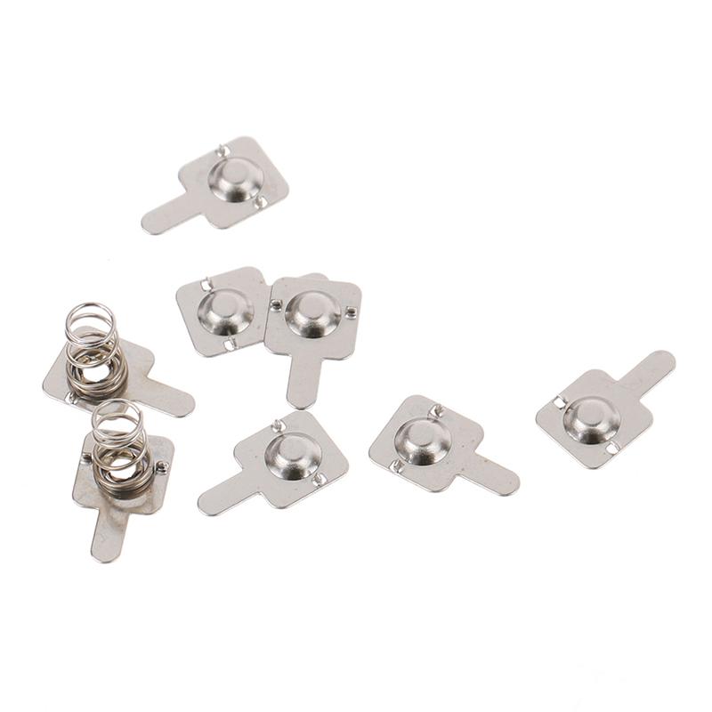 10pair/ Replacement Metal Batteries Spring Contact Plate Silver For AAA Batterie