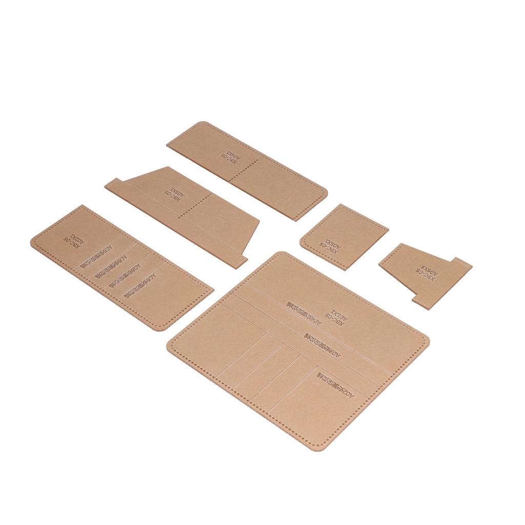 6Pcs Long Wallet Acrylic Template Accurate Cutting Distance Transparent Clear Layout DIY Acrylic