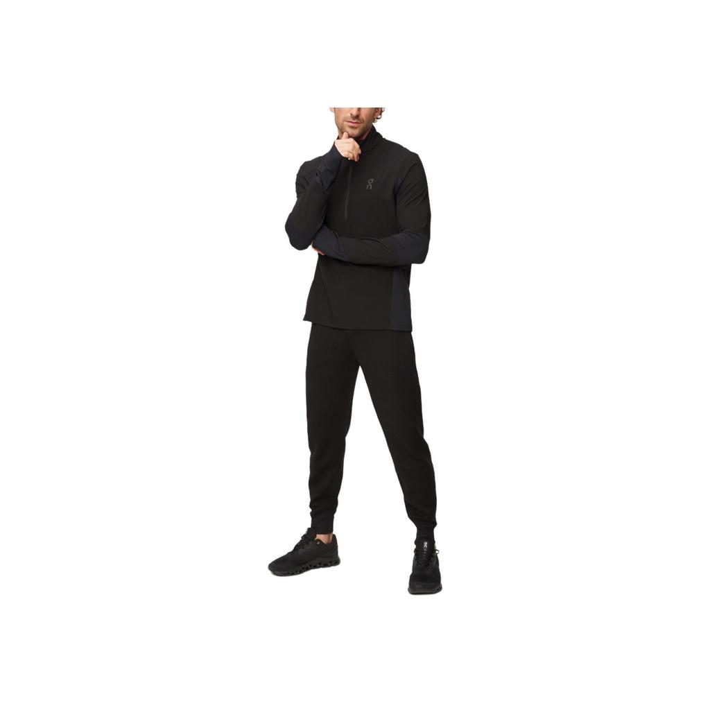 On Trail Breaker Elastic DWR PFC Pullover Comfortable Half-Zip Lg Sleeve Sweatshirt Men Sweatshirt Black 13300705