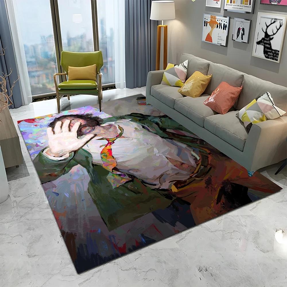Disco Elysium Game Gamer Cartoon Carpet Rug for Home Living Room Bedroom Sofa Doormat Decor,kid Play Area Rug Non-slip Floor Mat
