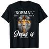 Normal Isnt Coming Back But Jesus Is Cross Christian TShirt Oversized Harajuku Graphic Tees Women Unisex Streetwear Clothing Gift