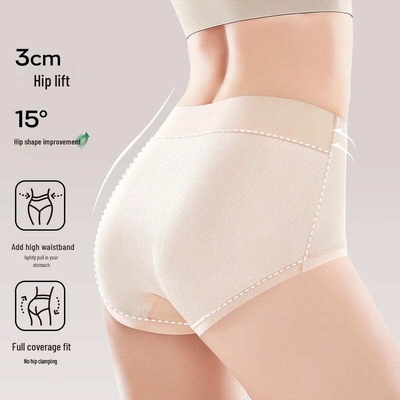 Maoren Women's High Waist Tummy Control Ice Silk Briefs