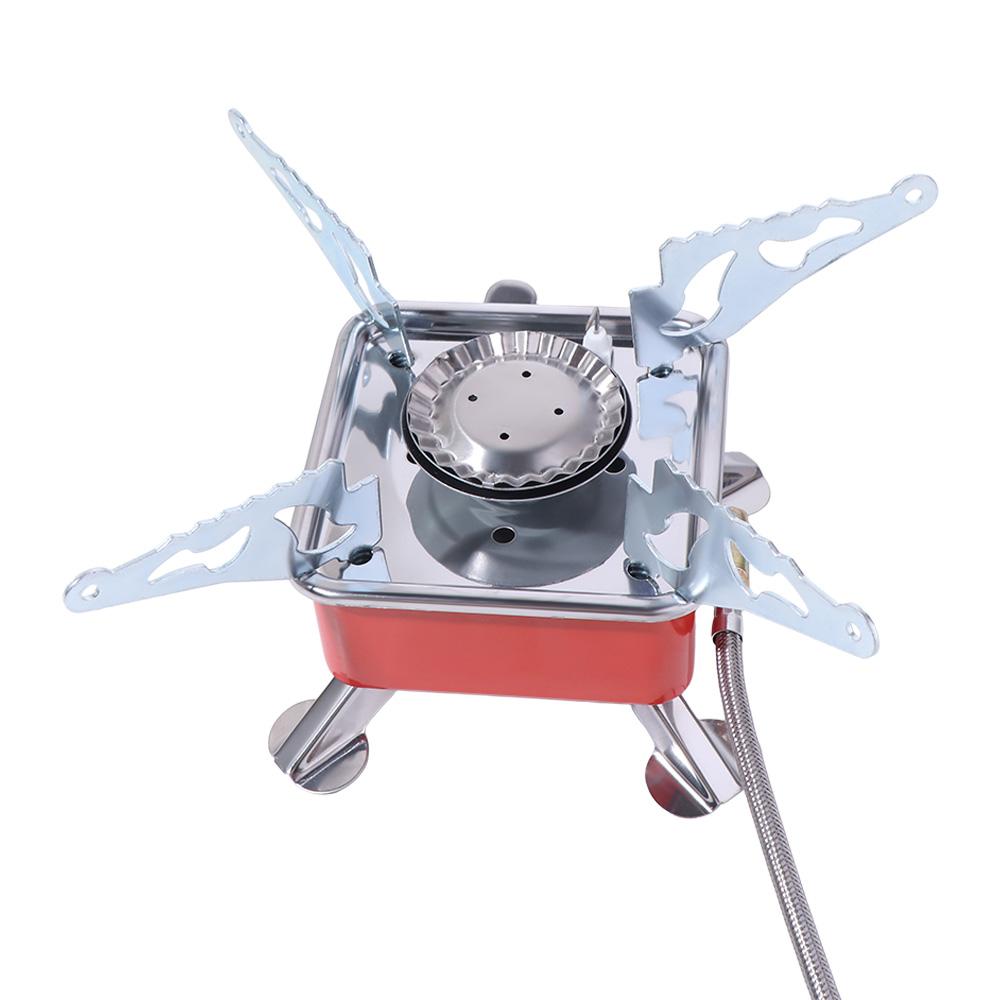 High Power Folding Gas Burner Compact Fondue Gas Cooker Cooking Stove Square Cassette Stove  Hiking