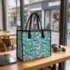 Cute Christmas Dog Pattern Tote Bag Portable Casual Daily Handbag for Outdoor Shopping Travel Use