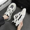 2025 Thick Sole Versatile Clunky Sneaker For Men Trend Mesh Lace Up Breathable Casual Sports Shoes Increased Soft Soles