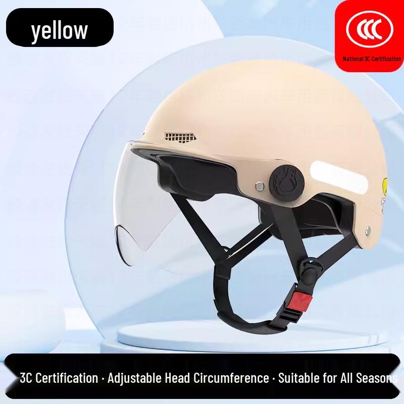 Universal 3C Certified Electric Bicycle Helmet with Sun Visor for Adults & Children - All-Season Safety Helmet for Men, Women & Scooter Riders