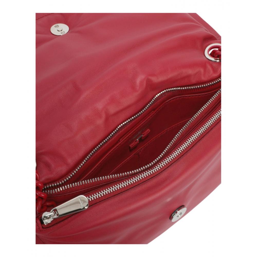 Salvatore Ferragamo Vara Bow Leather Shoulder Bag Red