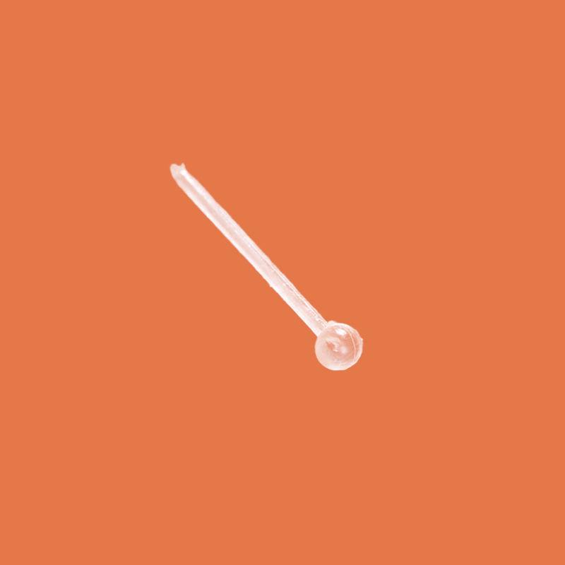 Transparent Resin Ear Piercing Studs - Anti-Clogging, Invisible, Ideal for Newly Pierced Ears