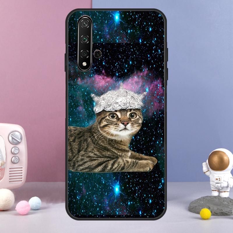 Cat In Space For Huawei Nova 12i 12s 11i 8i 7i 9 10 SE Y60 Y61 Y70 Y72 Y73 Y90 Y91 P20 P30 P40 Lite Case