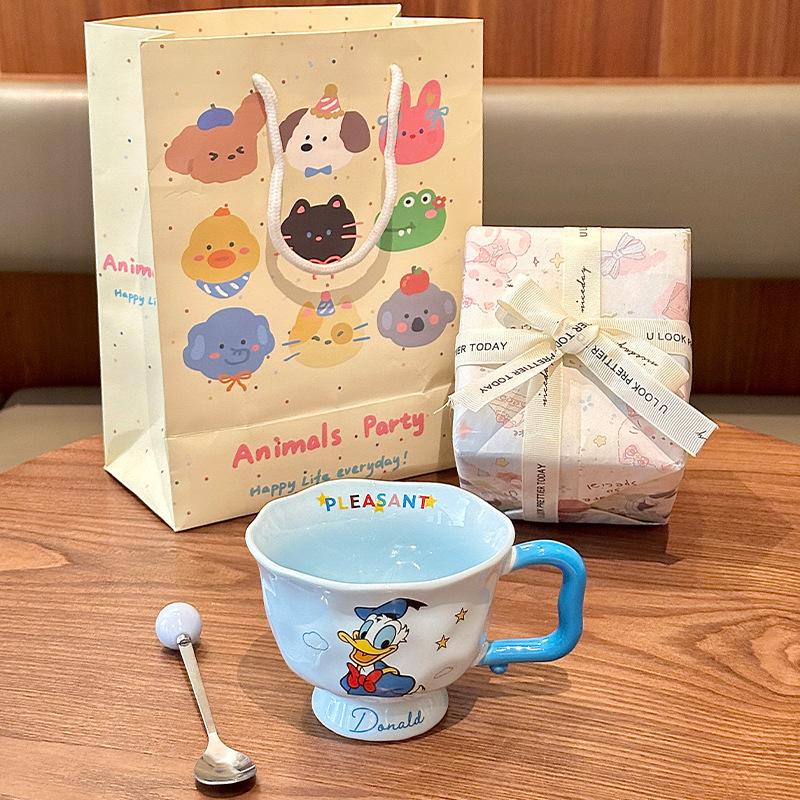Genuine high-value children's water cup cute ceramic mug dormitory office coffee mug for girl's birthday gift
