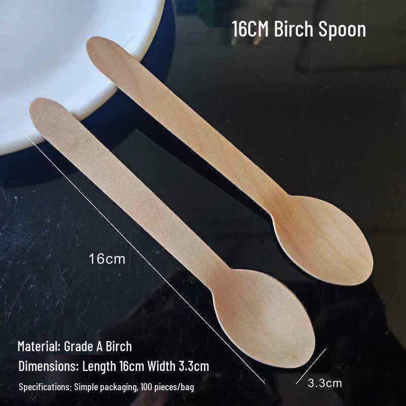 ZISIZ Eco-Friendly Rice Husk Disposable Spoons