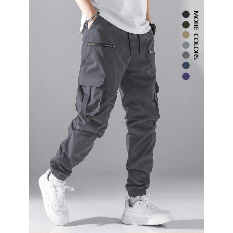 Men's Fashion Work Pants Multi-Pocket Sports Tactical Pants Tights Casual Pants