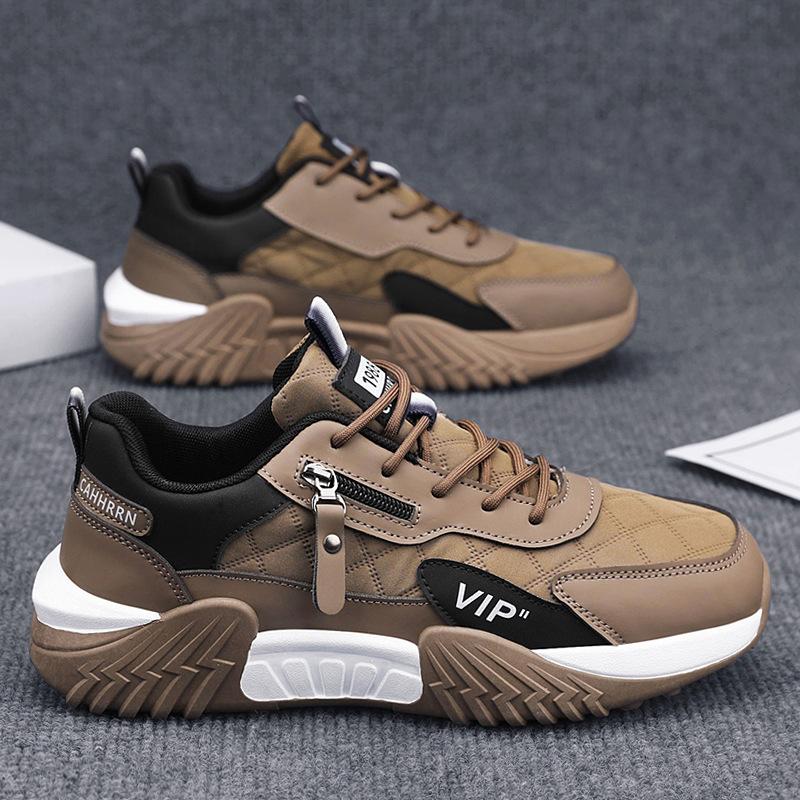 Autumn new thick-soled wear-resistant leisure sports outdoor mountaineering running heightening shoes