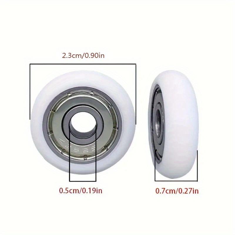 8 st 23 mm Plast Skjutbar Rulle, Duschdörr Fönster Rullhjul, Löphjul Ersättningsrulle