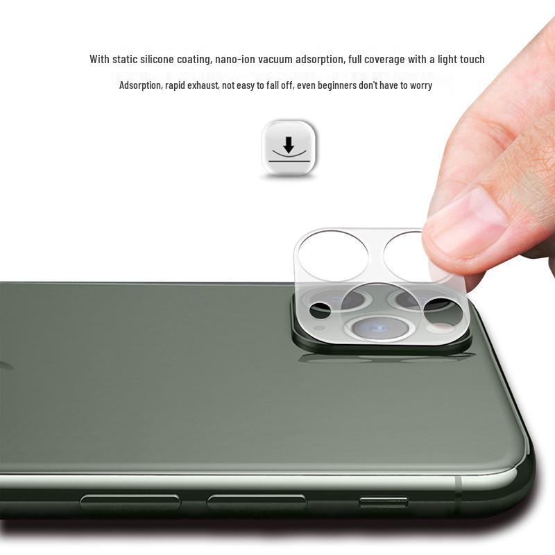 Compatible iPhone 15 Lens Protector for Apple 16 Pro Max/14 - Full Coverage Transparent Rear Camera Ring