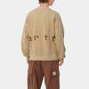 Carhartt WIP FW24 Felt Script Sweat Loose Fit Long Sleeve Crewneck Sweatshirt Men Sweatshirts Khaki I034041-2J8-GD