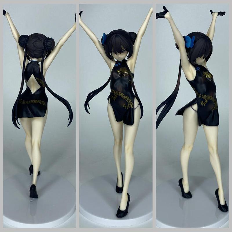 Game Merchandise Blue File, Held High, Long Hua Fei Saki, Two-Dimensional Beautiful Girl, Model Box Figure