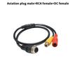 1 Piece Rca Av & Dc Power Converter Cable 4Pin Aviation Male To Female Adapter For Car Rear Camera Monitor Diy Accessories