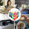 10Pcs 710ml Reusable Blank Plain Plastic Cup Cold Cup Coloured Straw Cup With Lids Leak-proof And Dust-proof Home Supplies