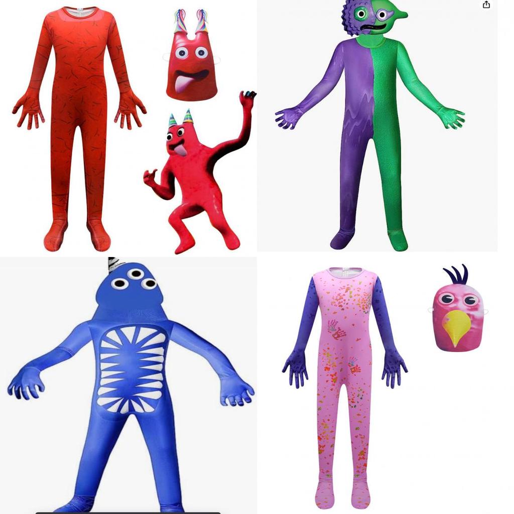 תחפושת קוספליי Roblox Rainbow Friends מבד משי חלב לילדים למסיבות ליל כל הקדושים