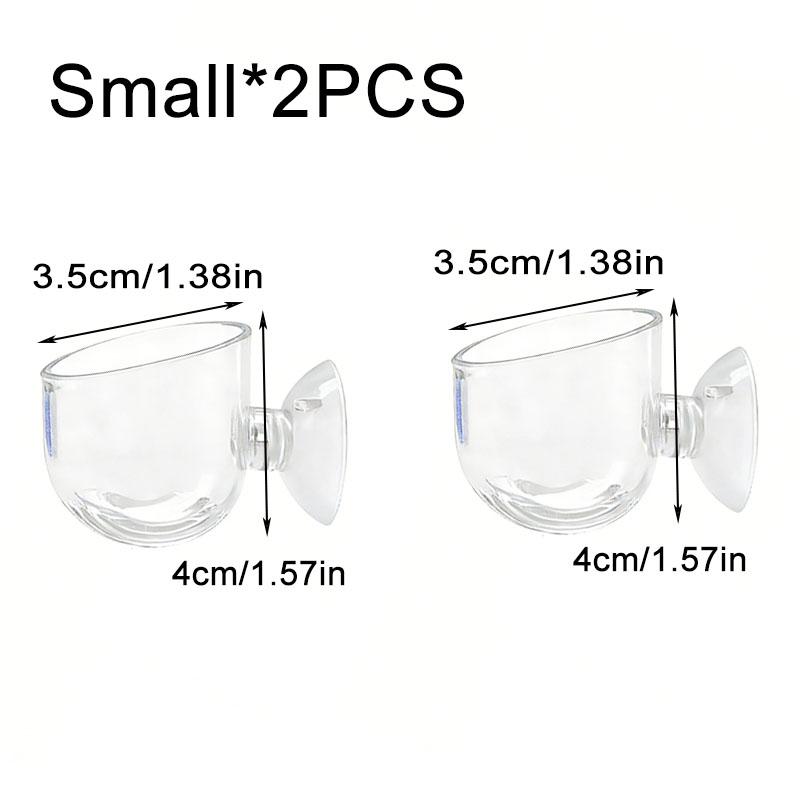 

Aquarium Decoration Plant Cup Pot Acrylic Fish Tank Aquatic Plant Grow With Suction Holder Bloodworm Feeder Feeding Cup Accesory