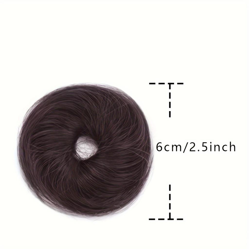 Messy Donut Hair Buns Tousled Updo Chignon With Elastic Hair Synthetic Hair Extensions Elegant Natural Looking For Daily Use Hair Accessories