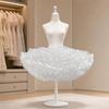 Net Petticoat with Elastic Waistband Lightweight Layered Ruffled Airy