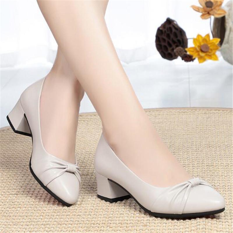 Spring Autumn Woman Shoes 2025 Shallow Mouth Elegant Office Shoes Female Pumps Fashion Black Women Work Shoes Size 35-42