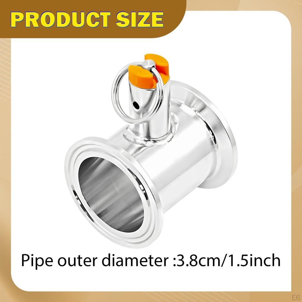 1.5 inch Tube ,Compact,304 Stainless Steel Professional with Pressure Relief Valve (prv)