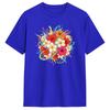 Unisex Hawaiian Summer Floral Hibiscus Plumeria Bouquet Comt Colors Adult Heavyweight T Shirt Clothes Short Sleeve Crewneck Tees