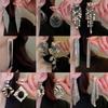 Exquisite Silver Needle Flower Bow Tassel Earrings - Luxury European & American Style for Women