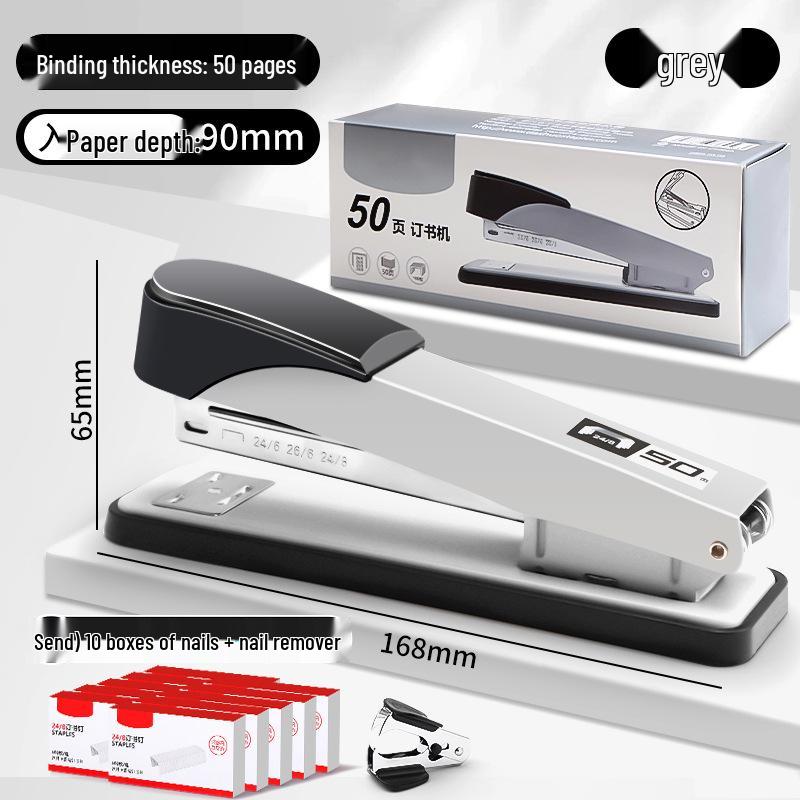 Heavy-Duty Office Stapler for Thick Pages - Large Size Standard Type