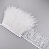 1Meters Ostrich Feathers On Tape Fringe Trim Ribbon 10-15Cm 4-6" Long White Feather Trims Decor For Clothes Flecos Decoration