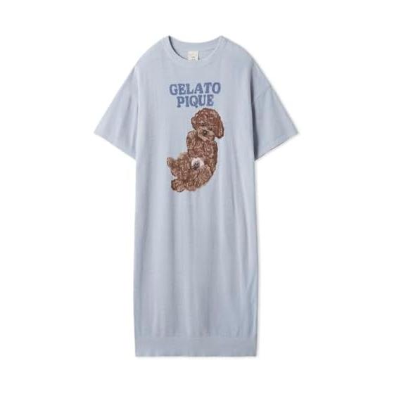 gelato pique (Gelato Pique) Belly Showing Dog Jacquard Dress PWNO261091 Women s