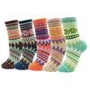 Five Pairs of Ladies Christmas Winter Soft Warm Knitted Wool Socks color-C