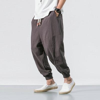 Men's Jogging Pants Streetwear Loose Casual Cotton Linen Trouser Man Harem Pants Harajuku Oversized Men Sweatpants 5XL
