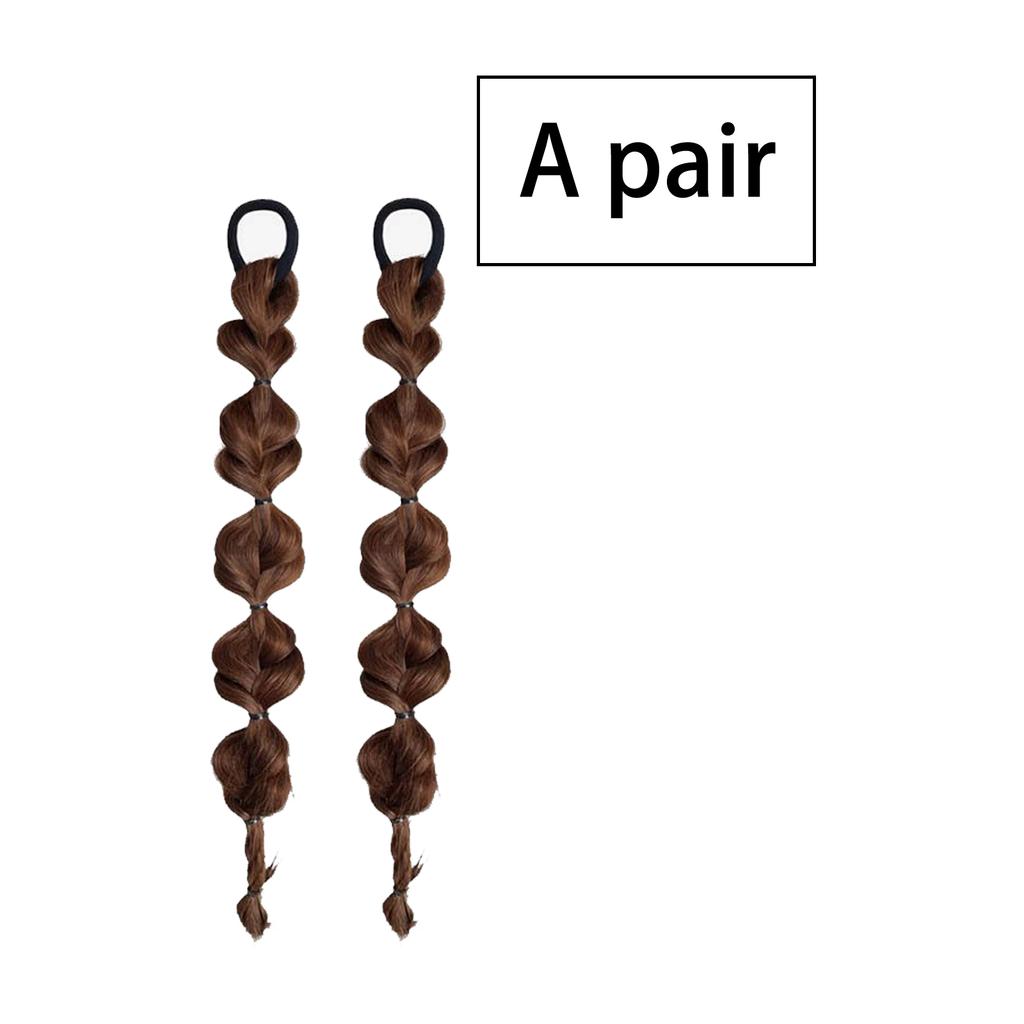 1 pár Copánky z bublinek Paruka Čelenka Syntetické Vlasové Příčesky pro Ženy DIY Stylingové Doplňky