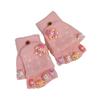 Children's gloves girl-year-old cartoon cute half-finger flip to keep warm knitted wool Nantong thickened to keep warm