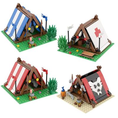 MOC Medieval Military Building Blocks Soldiers Figure Accessories Tent Weapon Bricks Toy