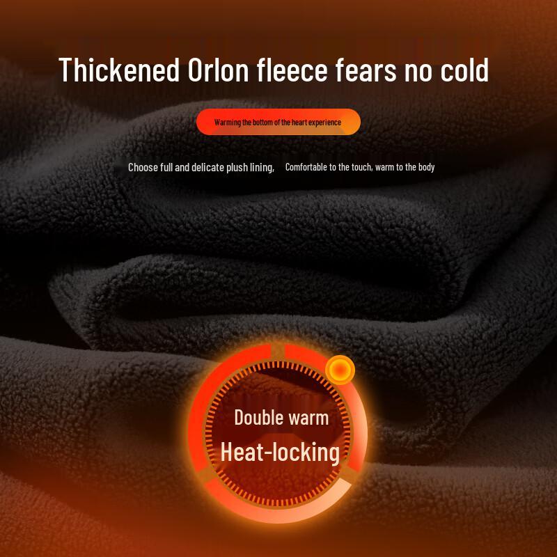 JEEP SPIRIT Men's Winter Fleece-Lined Round Neck Sweatshirt