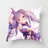Genshin Impact Anime Kawaii Girl Print Pillowcase Living Room Sofa Bedroom Cushion Cover Cosplay Anime Pillowcase Gift