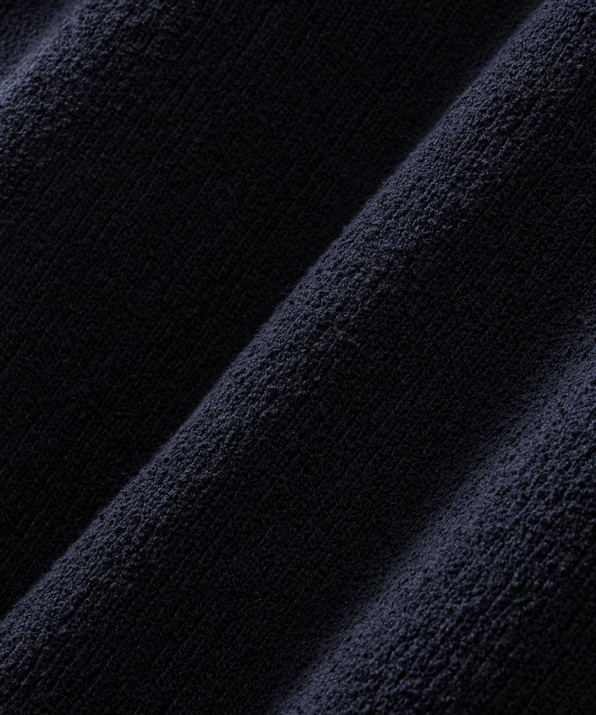 Beulaendideu Terry Boucle V-Neck Half Knit [Navy]