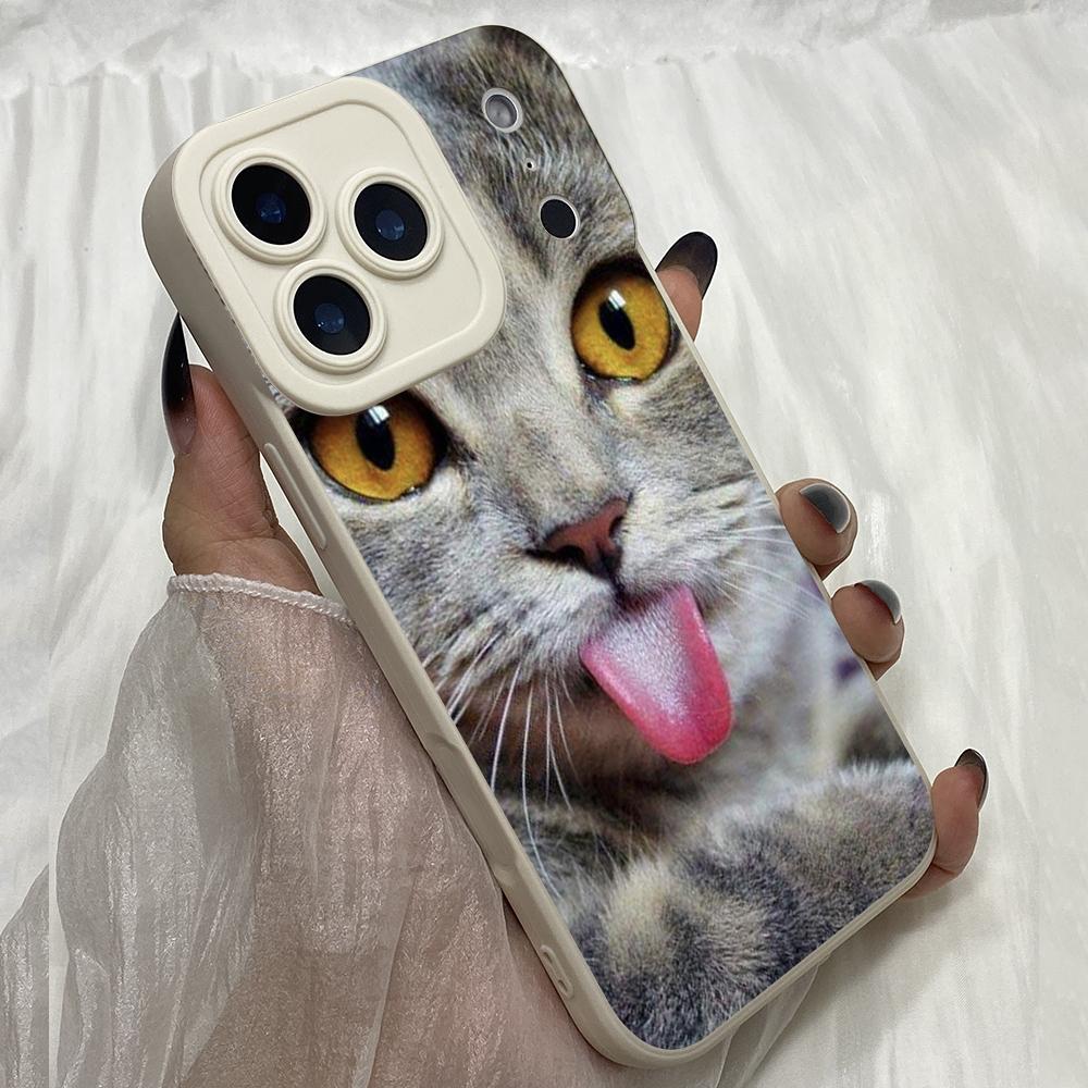 M440 Cat Green Eyes Angel Eyes Soft Phone Cases for iPhone Samsung Galaxy Xiaomi Rdemi Huawei Honor Infinix Realme OPPO Vivo All Model TPU Case